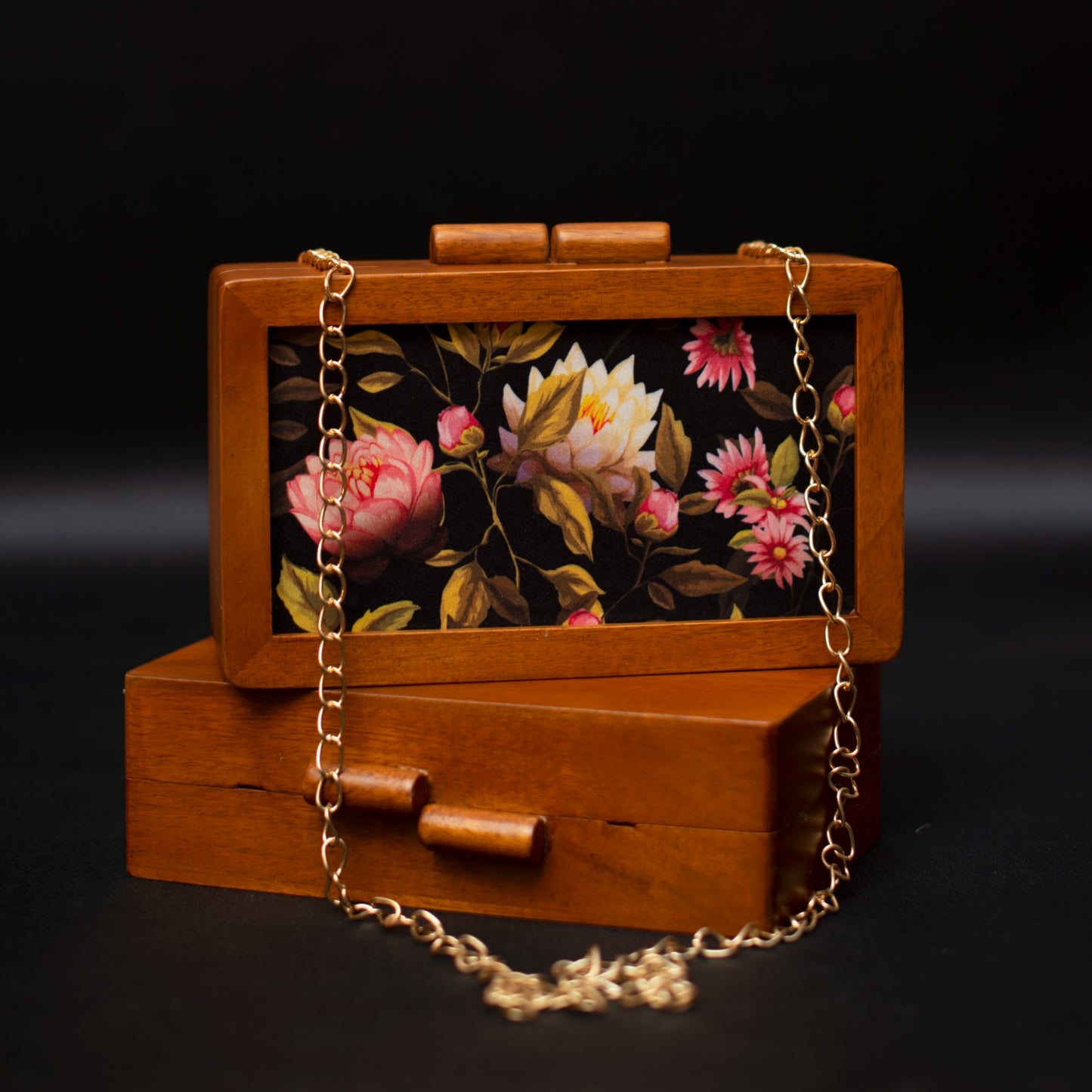 Wooden Printed Clutch