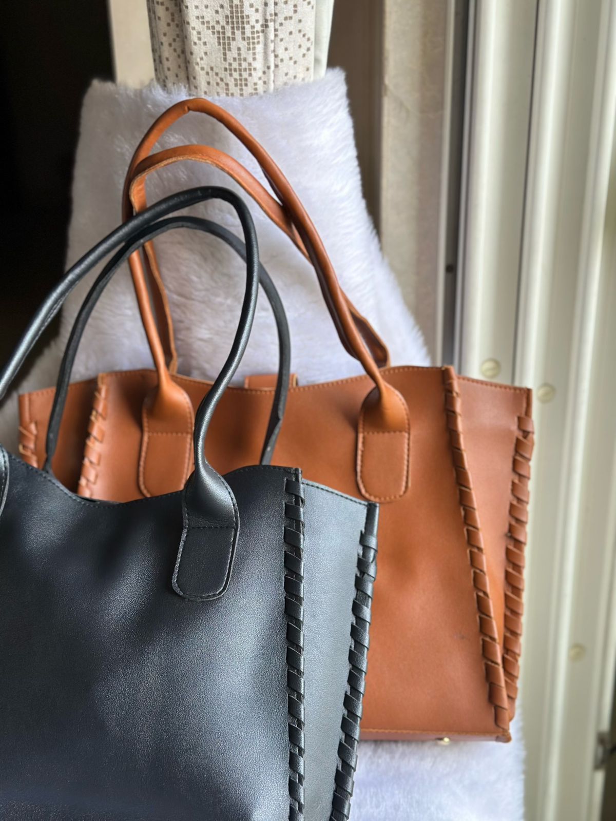 Side Braid Tote Bag