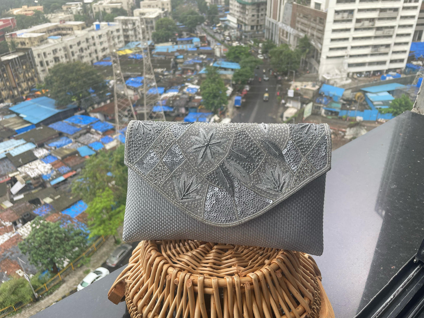 Jute Envelope Clutch