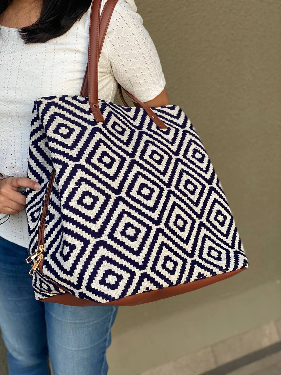 Three Partition Tote Bag