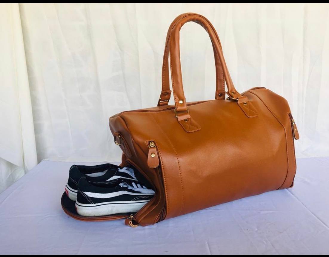 Unisex Tan Shoe Duffle