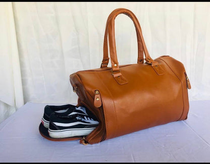 Unisex Tan Shoe Duffle