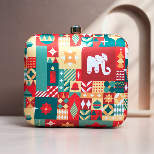Printed Box Clutch