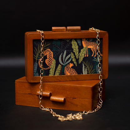 Wooden Printed Clutch