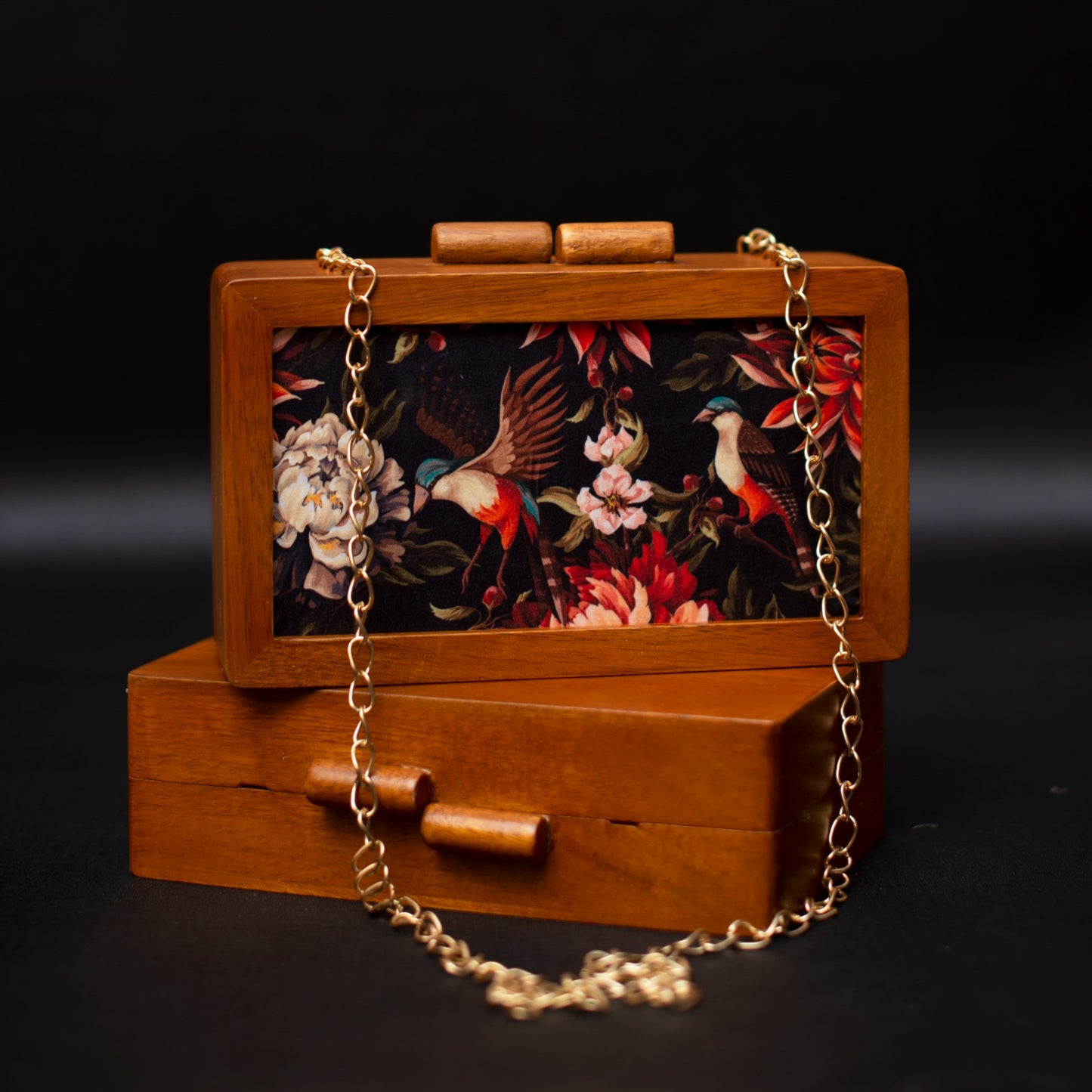 Wooden Printed Clutch