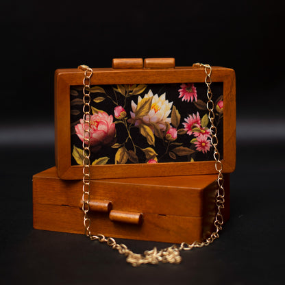 Wooden Printed Clutch