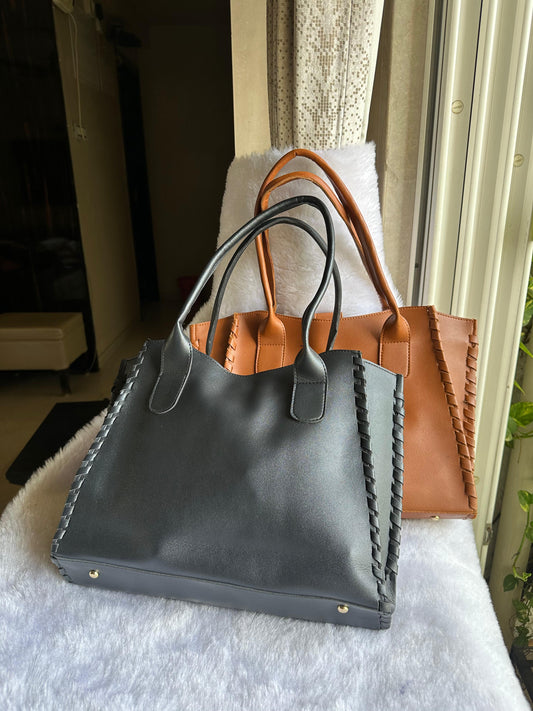 Side Braid Tote Bag