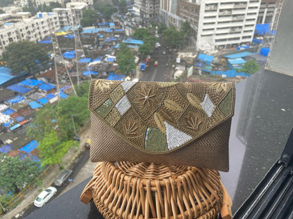 Jute Envelope Clutch