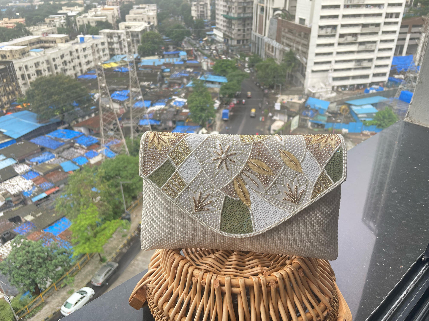 Jute Envelope Clutch