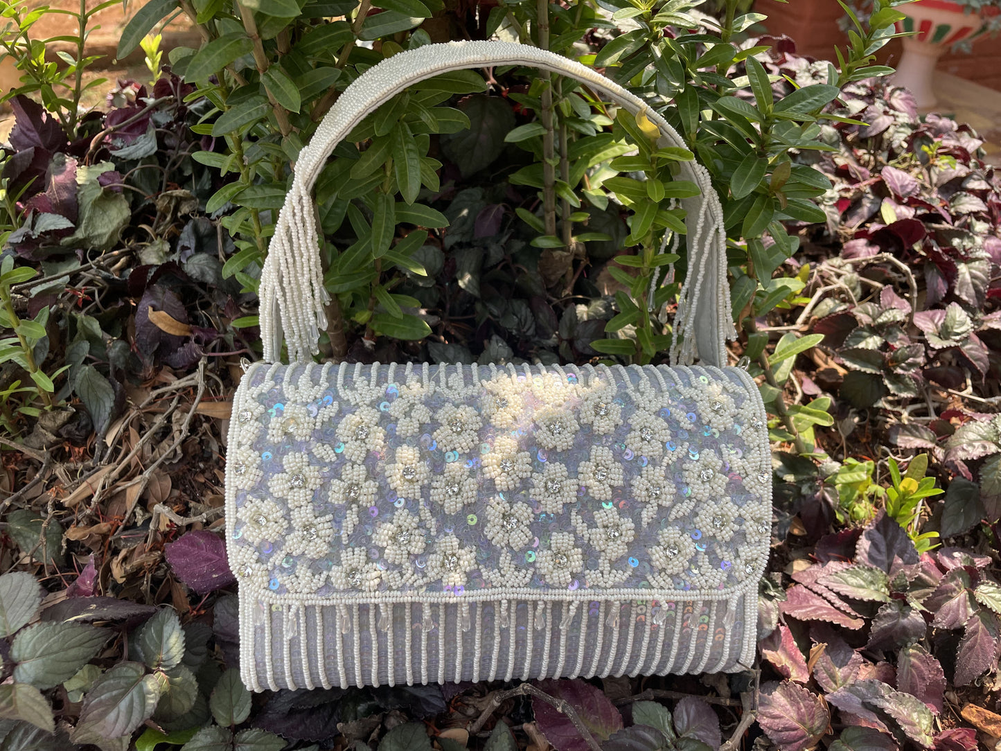 Jade Floral Clutch