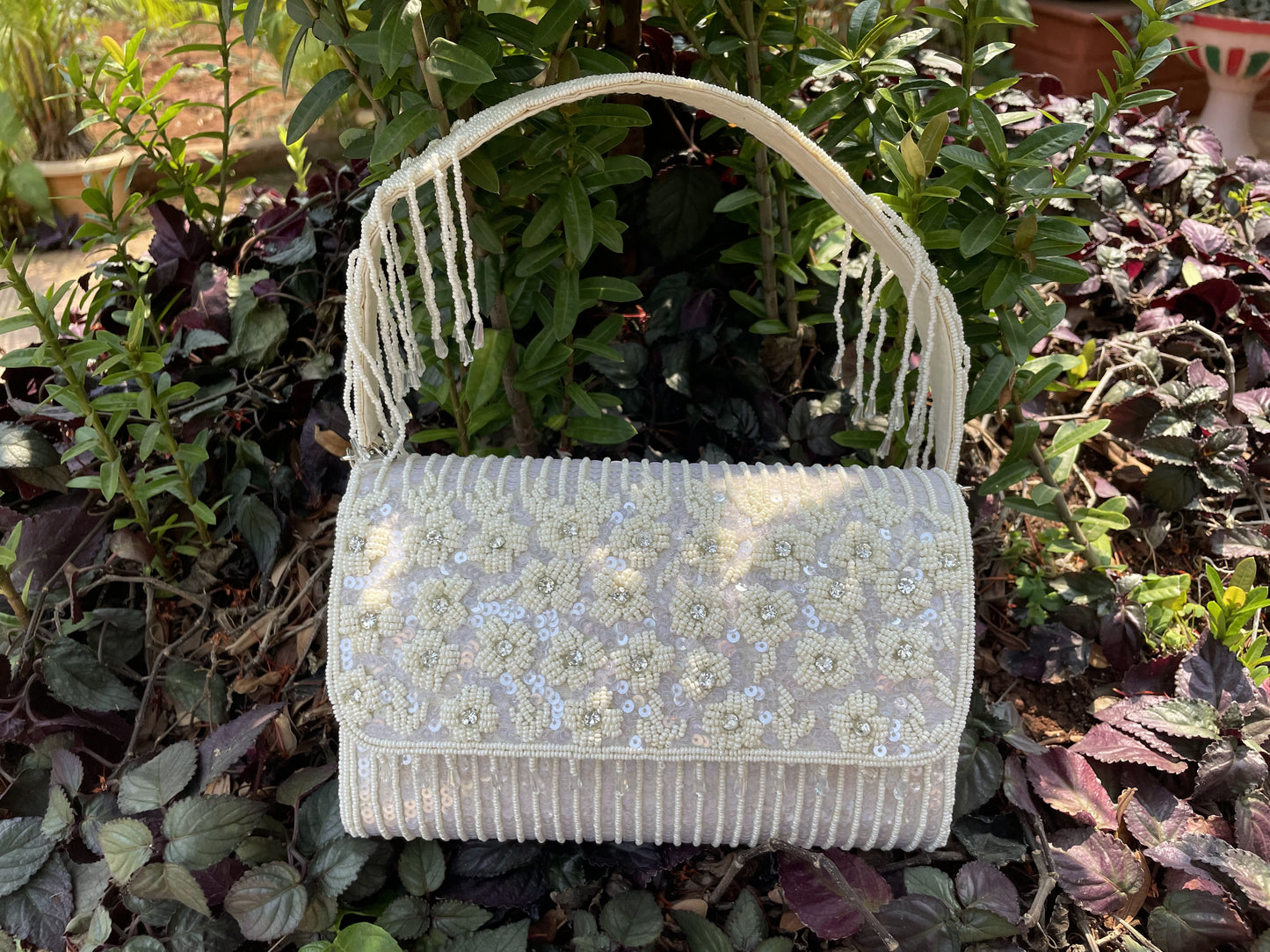 Jade Floral Clutch