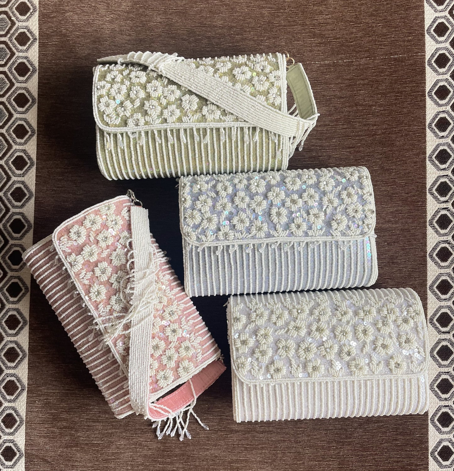 Jade Floral Clutch