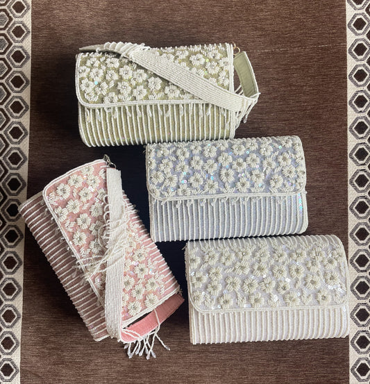 Jade Floral Clutch