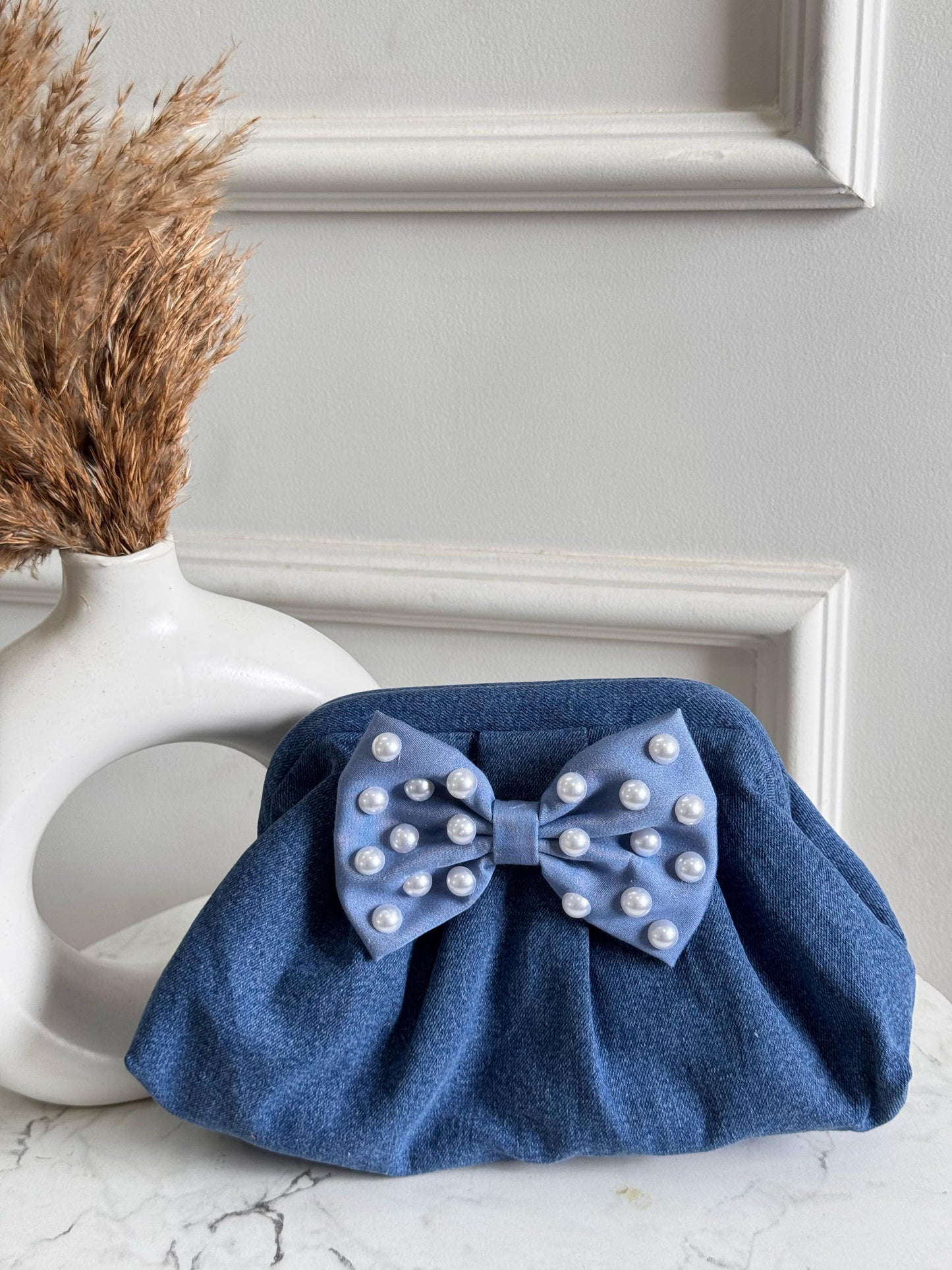 Bow Denim Batua