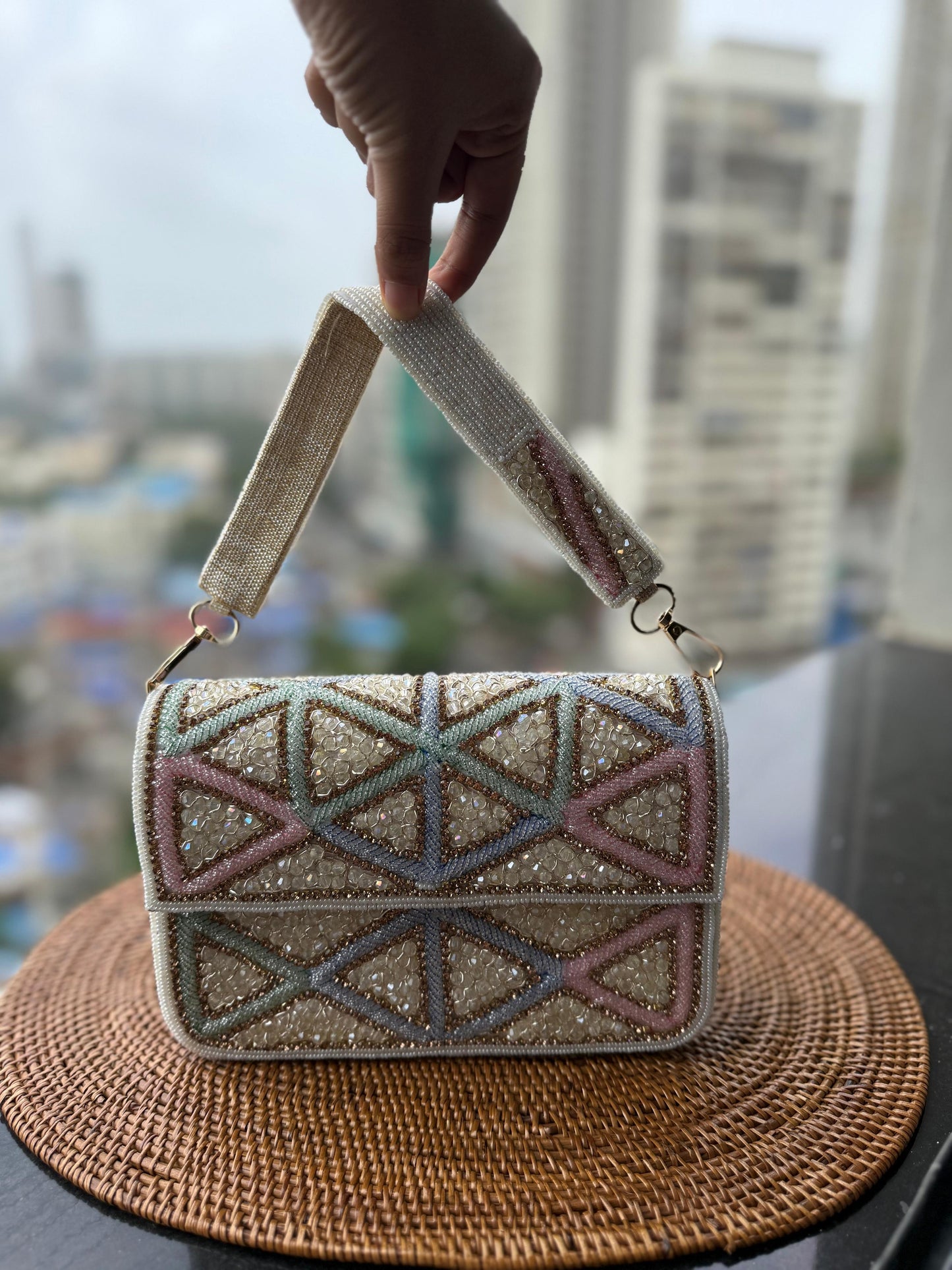 Triangle work Box Clutch