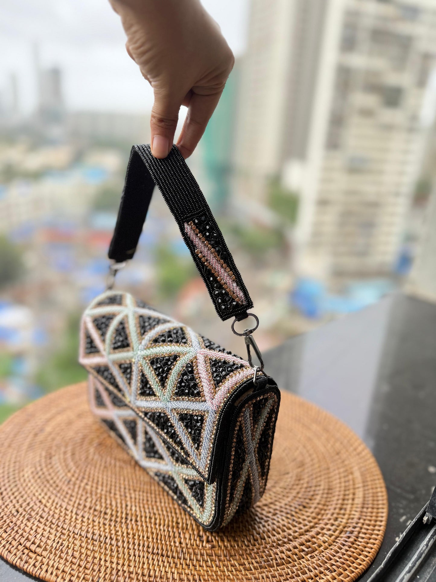 Triangle work Box Clutch