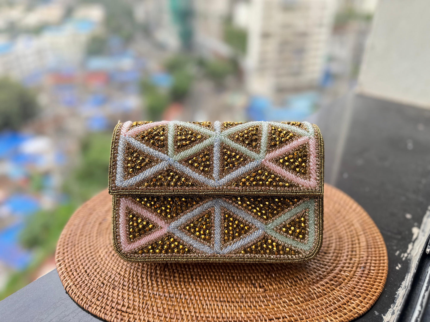 Triangle work Box Clutch