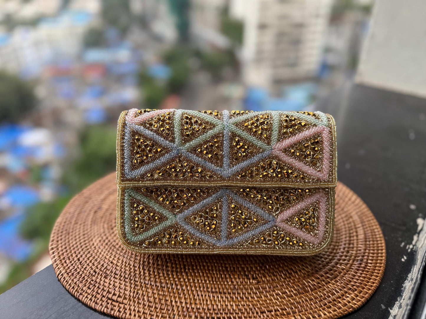 Triangle work Box Clutch
