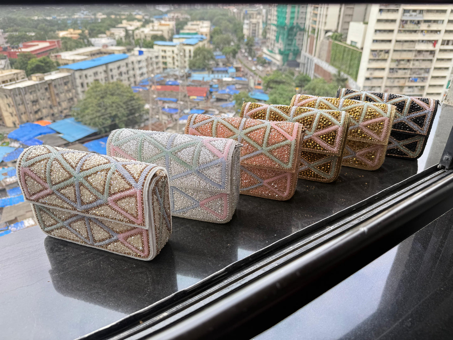 Triangle work Box Clutch