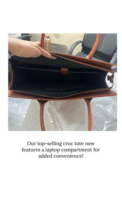 Oversized Croc Tote Bag