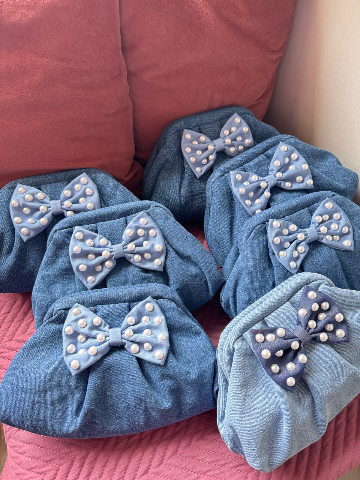 Bow Denim Batua