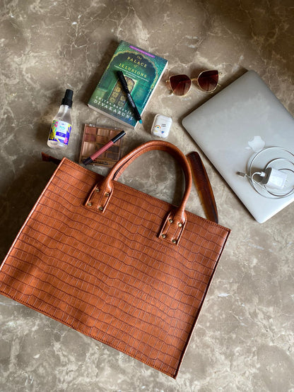 Oversized Croc Tote Bag