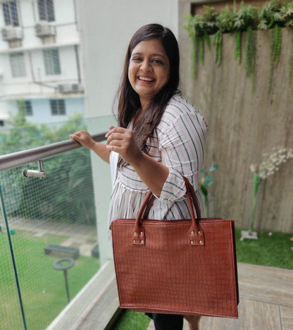 Oversized Croc Tote Bag