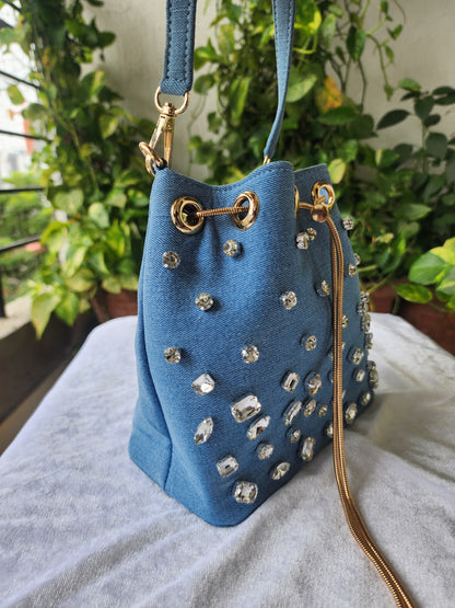 Crystal Bucket Bag