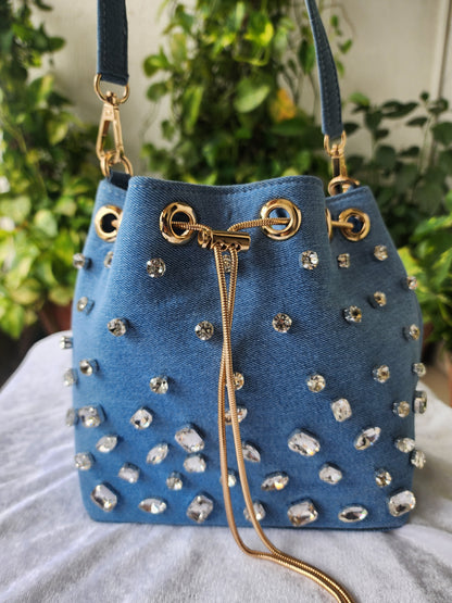 Crystal Bucket Bag