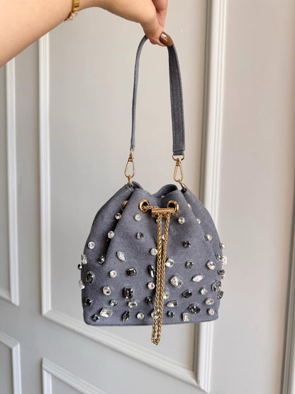 Crystal Bucket Bag