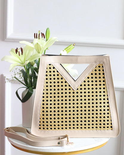 Triangle handle cane bag