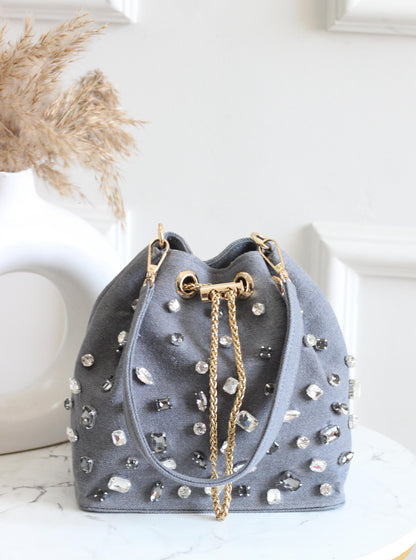 Crystal Bucket Bag