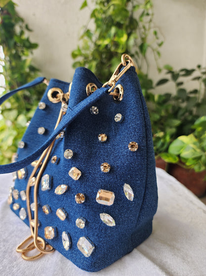Crystal Bucket Bag