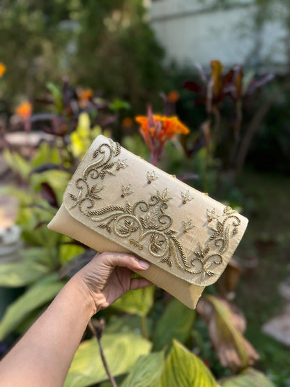 Ethnic flap clutch