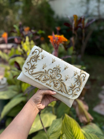 Ethnic flap clutch