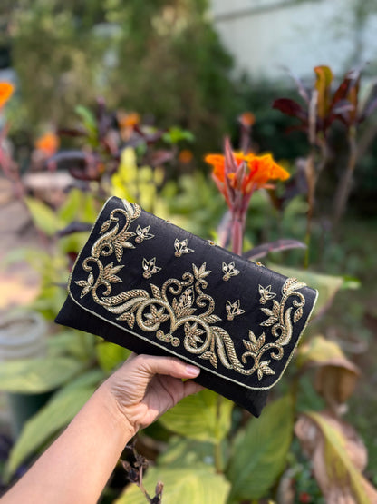 Ethnic flap clutch