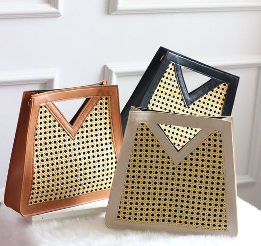 Triangle handle cane bag