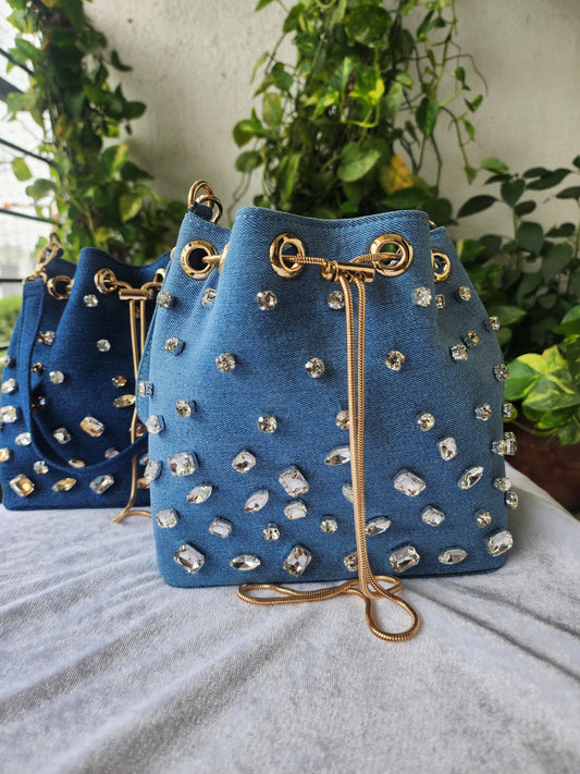 Crystal Bucket Bag