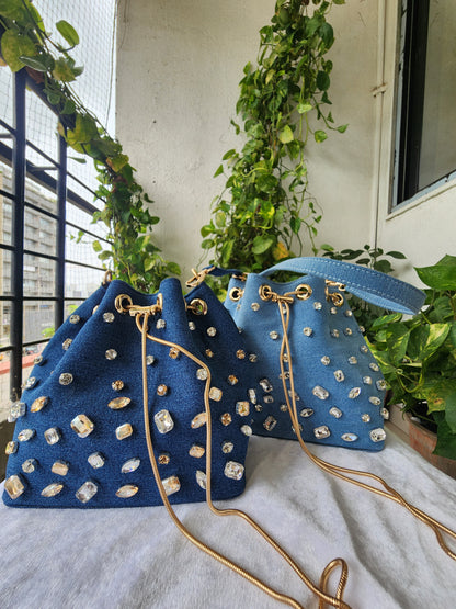 Crystal Bucket Bag